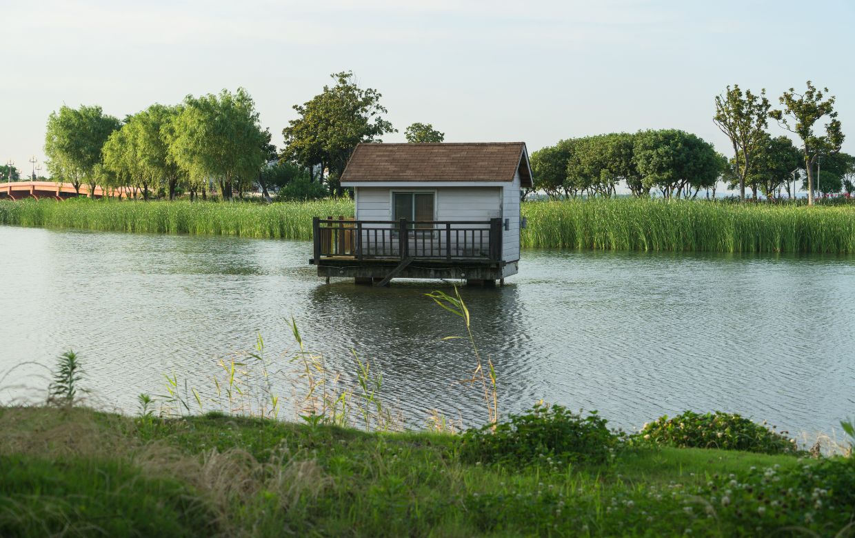 cabane sur l'eau